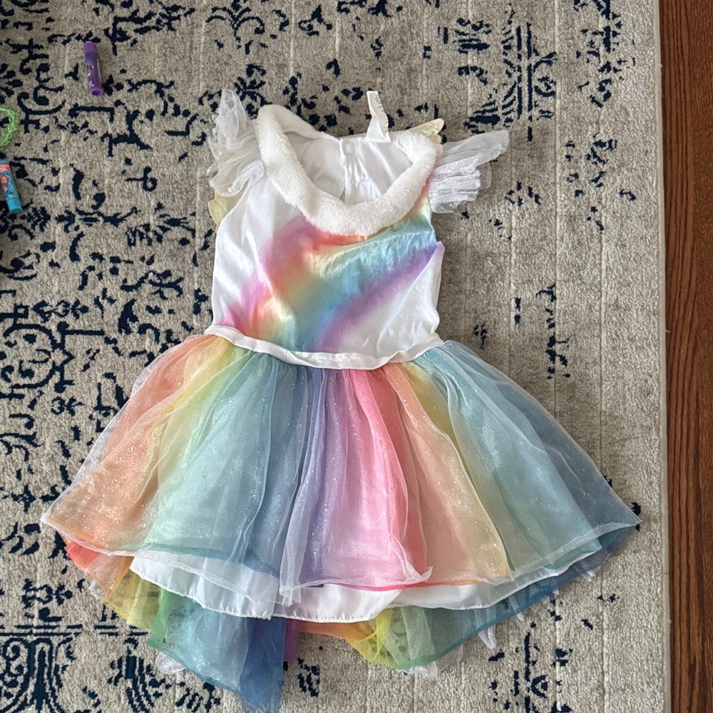 Target White and Gold Dress with Iridescent Wings